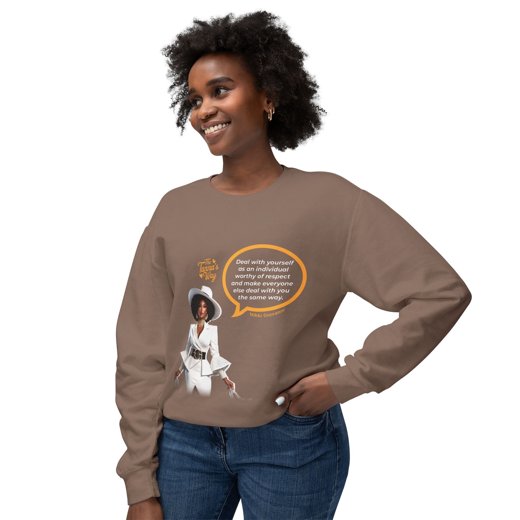 Nikki Giovanni | Unisex Lightweight Crewneck Sweatshirt